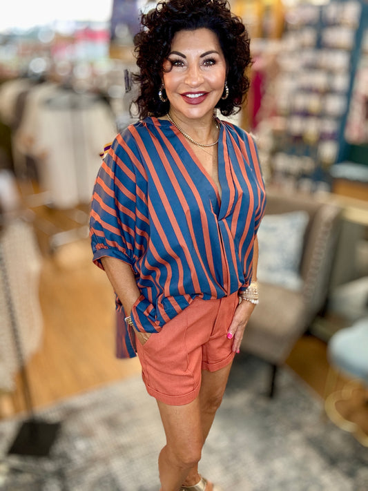 V Neck Placket oversized top