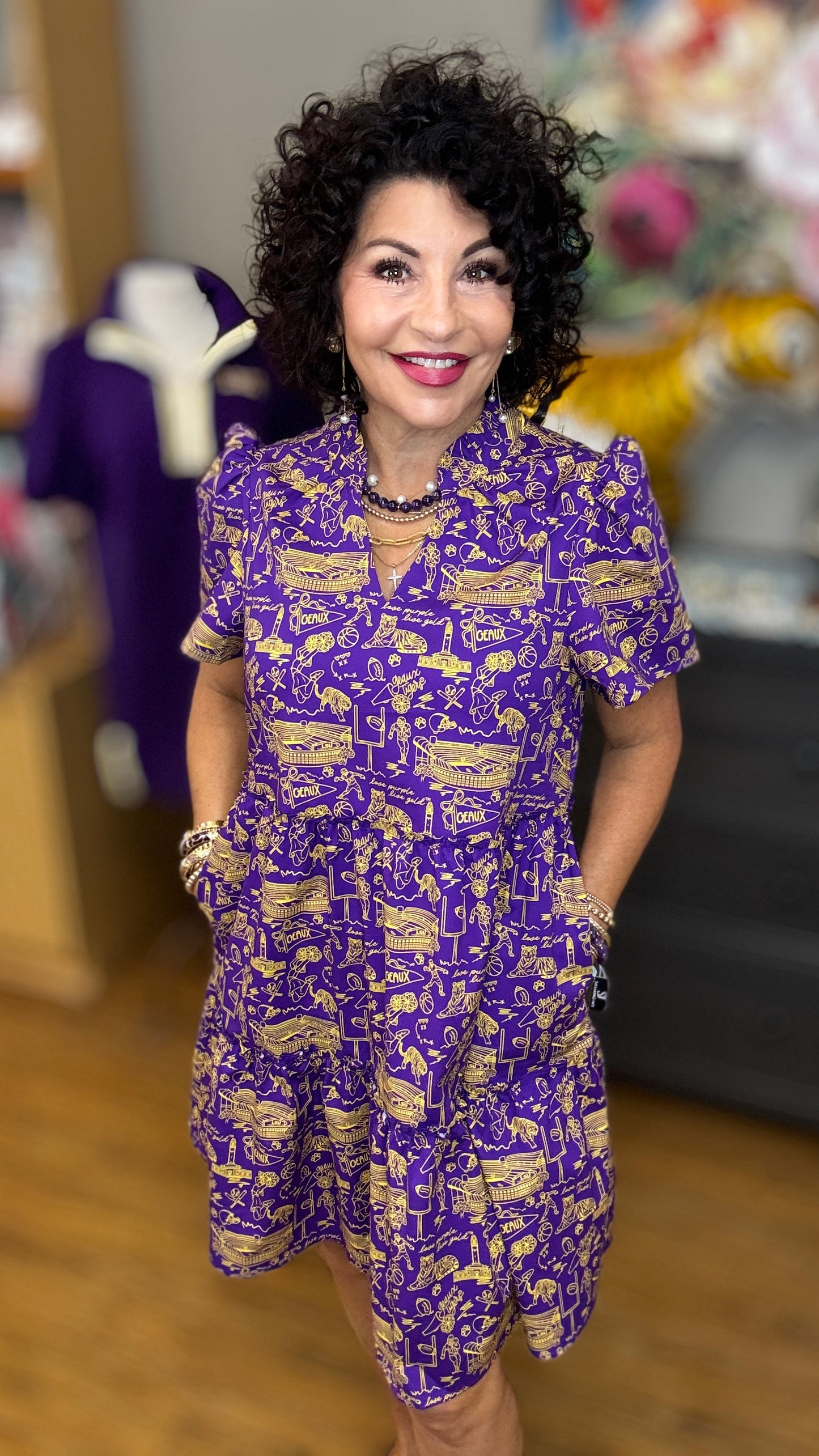 Ivy Mini Team Toile LSU Dress