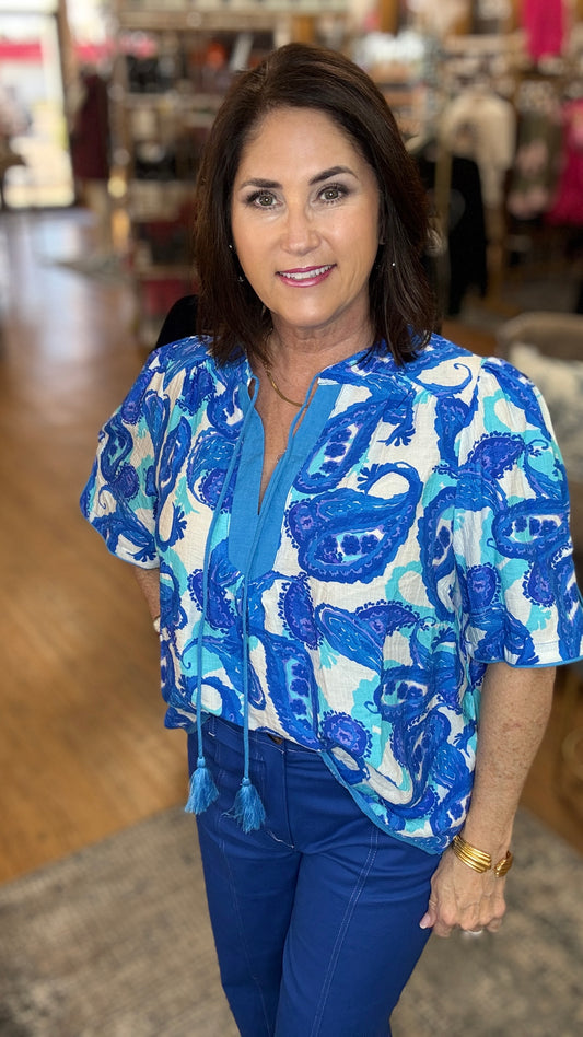 High Rise Stitch Seamed Crop Pants