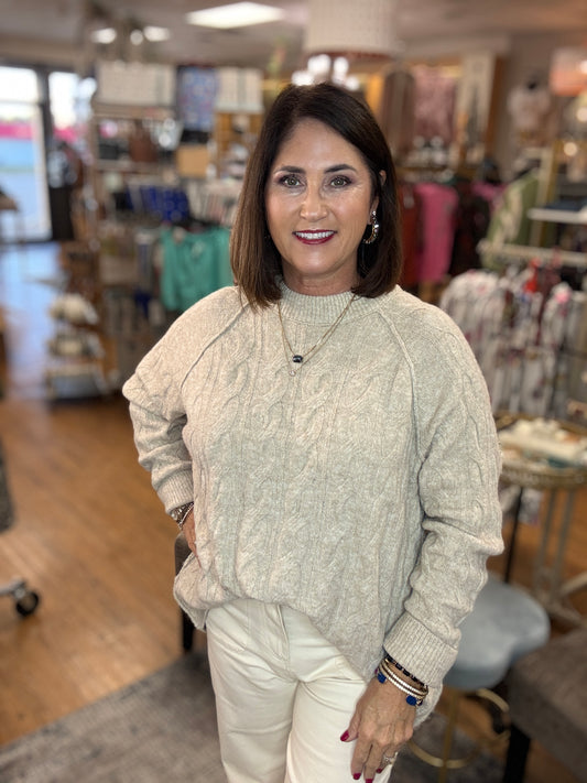 Over sized knit cable sweater