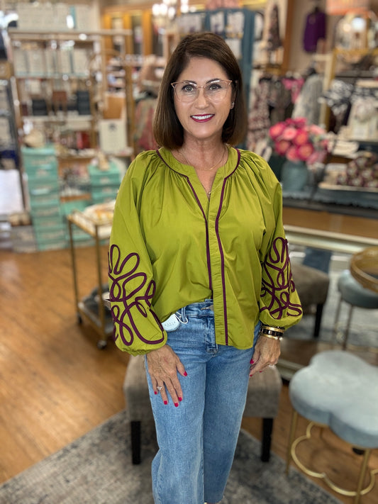 Detailed embroidery Blouse