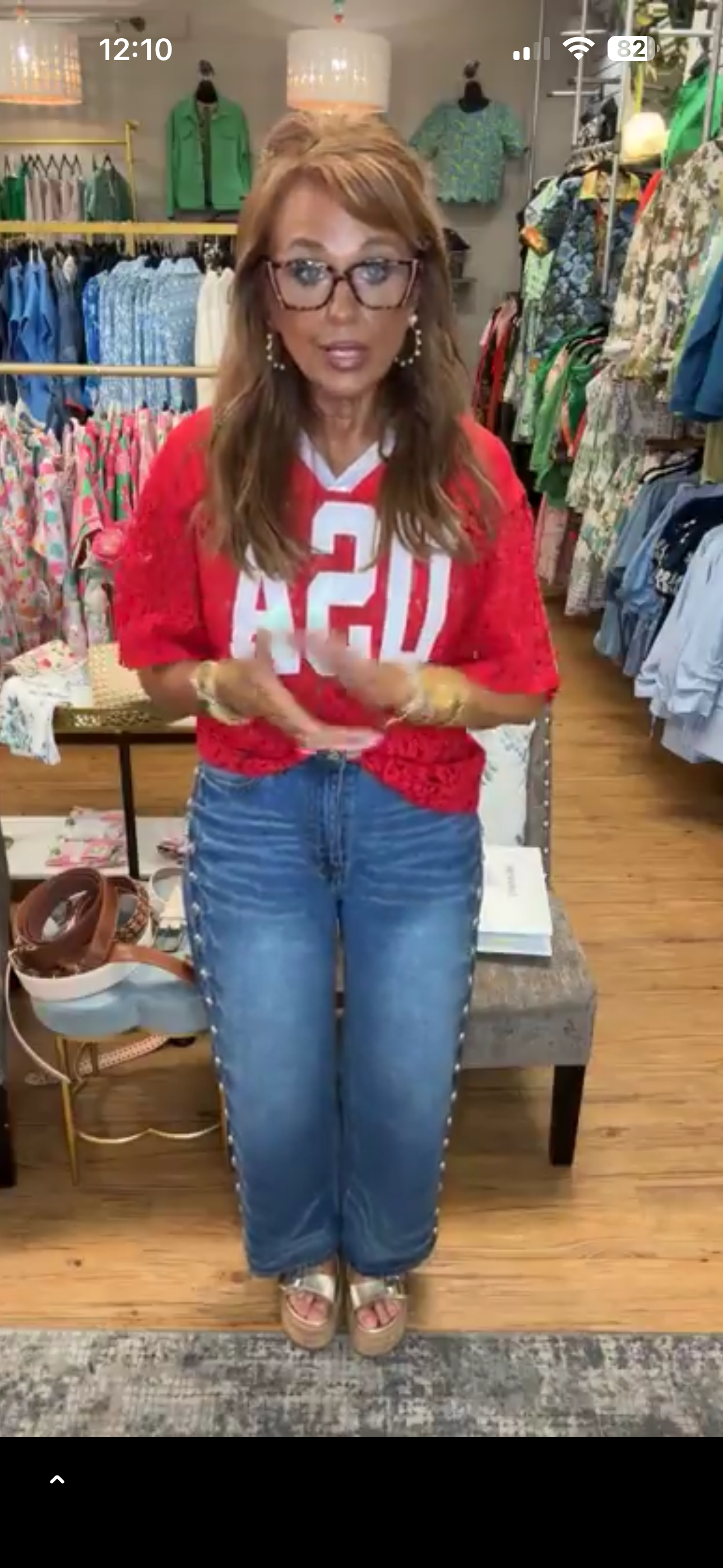 Silver Stud Straight Leg Jeans
