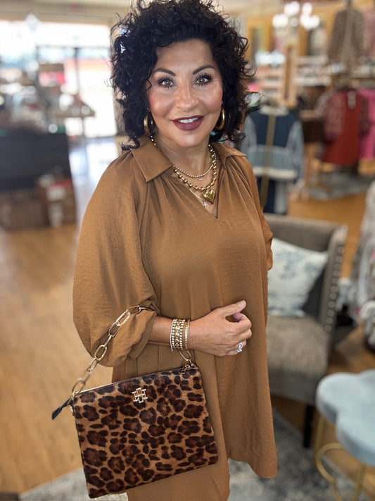 3/4 Sleeve Swing Dress w/ Pockets