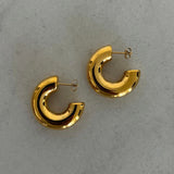 Chunky Gold Smooth Hoops
