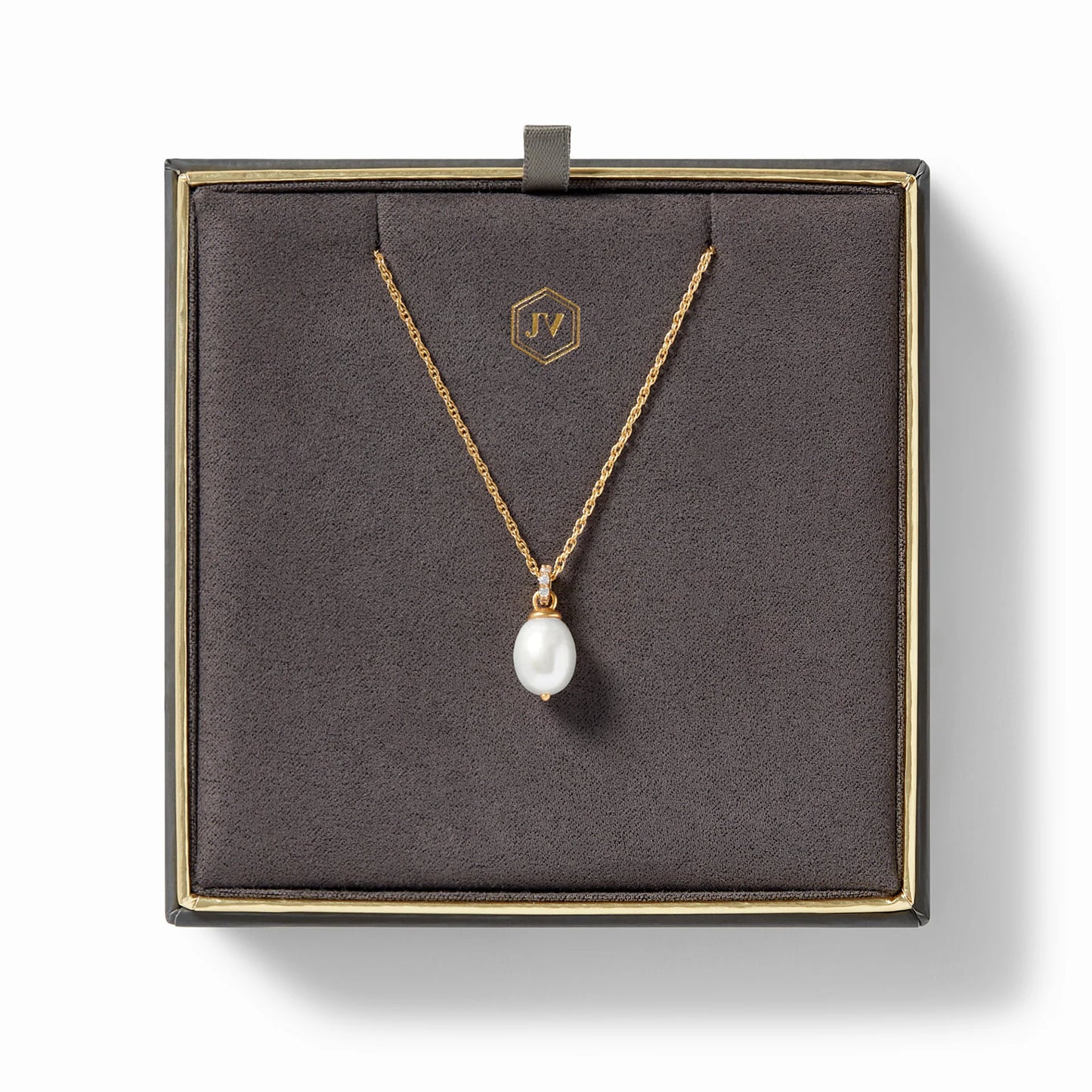 Celeste Pearl Solitaire Necklace